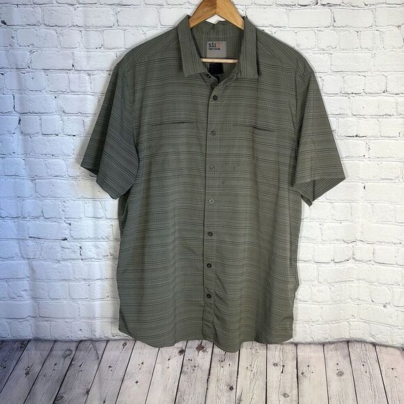 511 Tactical Mens Ellis Short Sleeve Shirt Green size XL - Picture 1 of 9